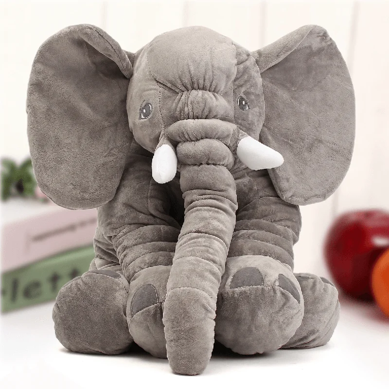 23.5" 60Cm Cute Jumbo Elephant Plush Doll Stuffed Animal Soft Kids Toy Gift