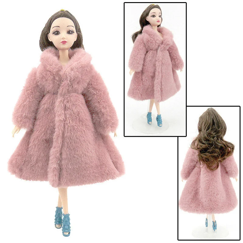 Casual Girl Doll Fashion Plush Coat Cloak