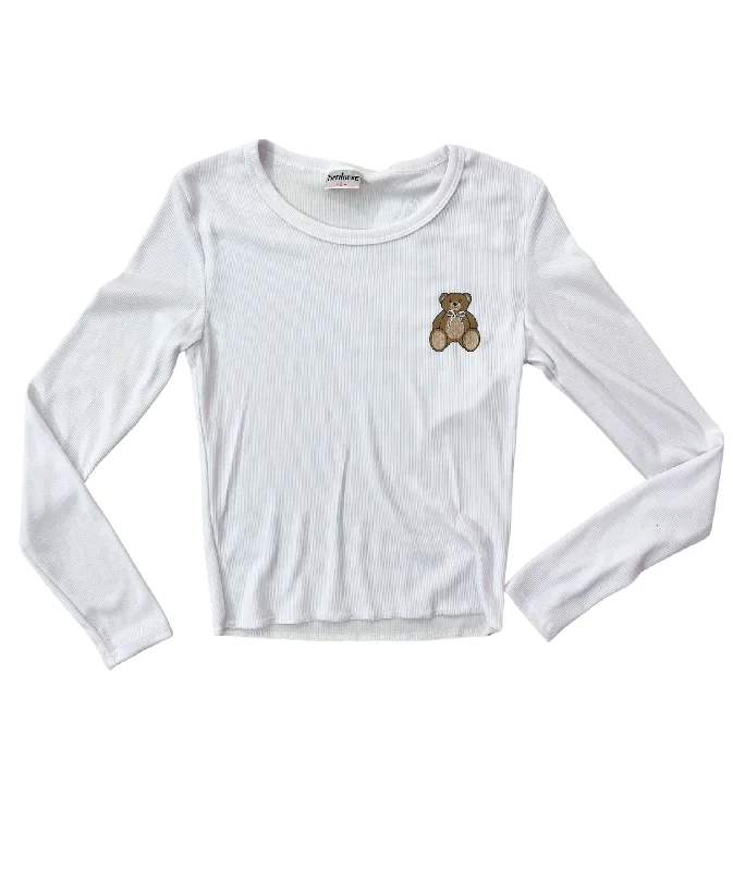 Firehouse Girls Tiny Teddy Long Sleeve Rib Tee