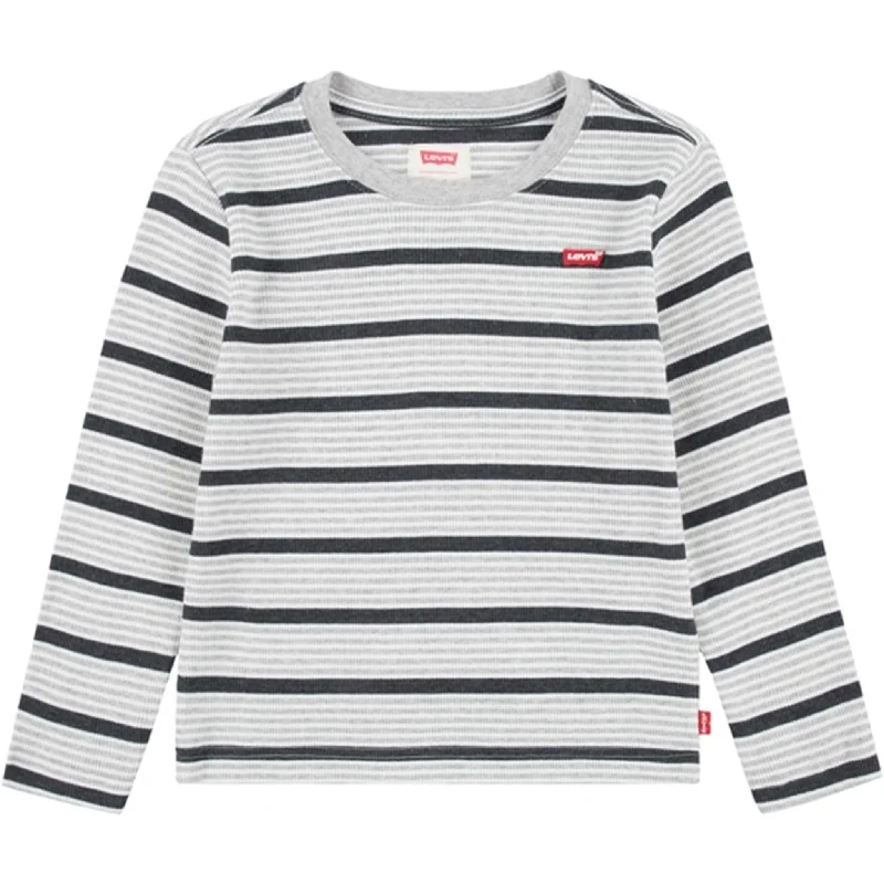 Levi's Long Sleeve Striped Thermal T-Shirt Light Grayheather