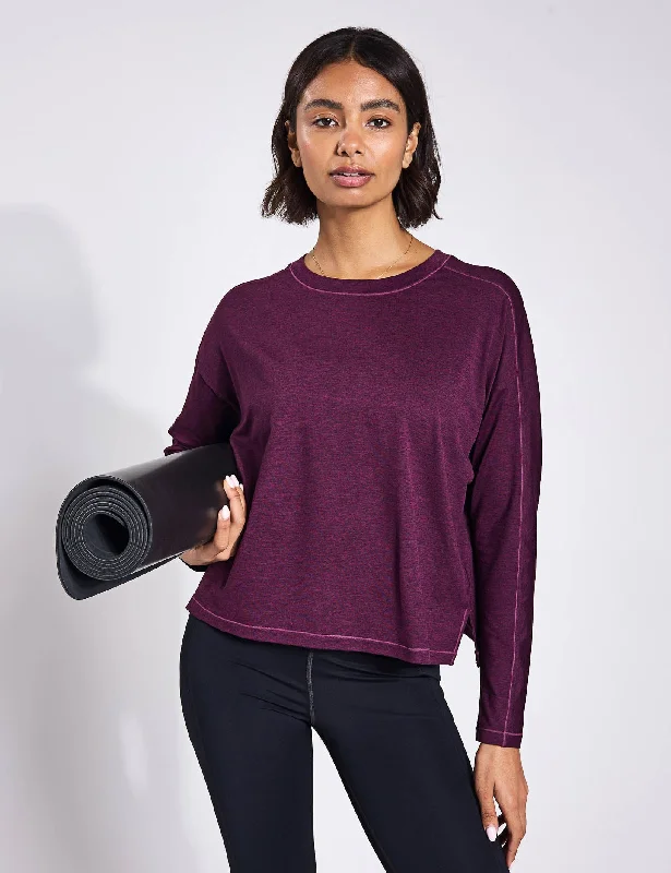 ReSet Long Sleeve Tee - Plum Heather