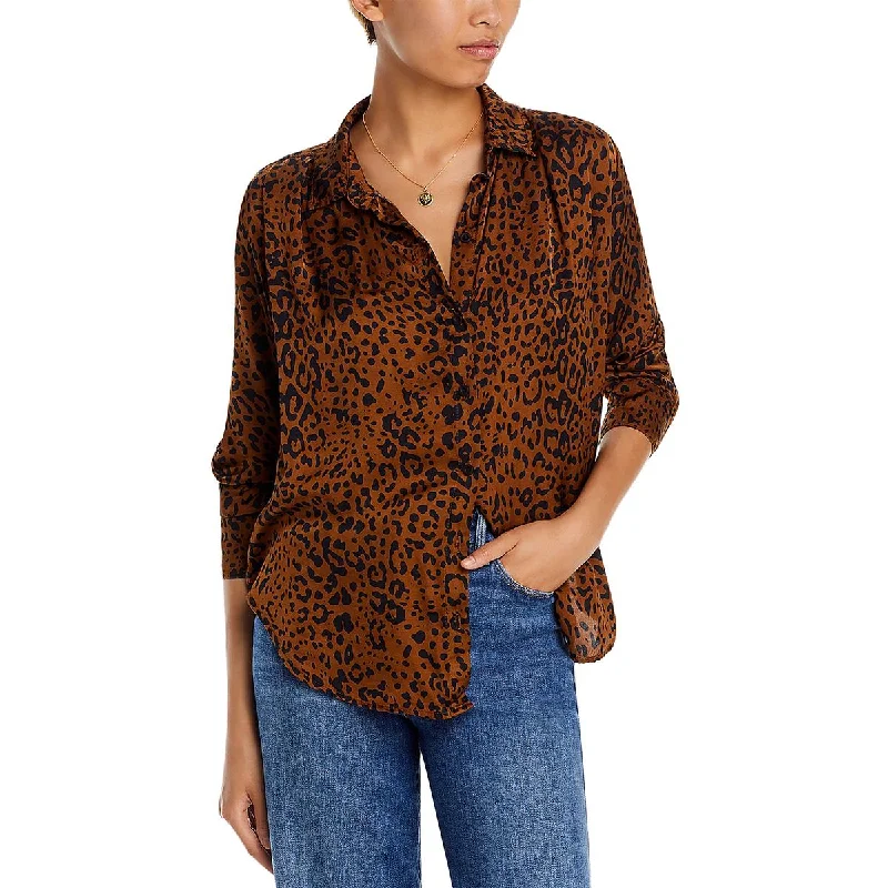 Bella Dahl Womens Collar Long Sleeve Button-Down Top