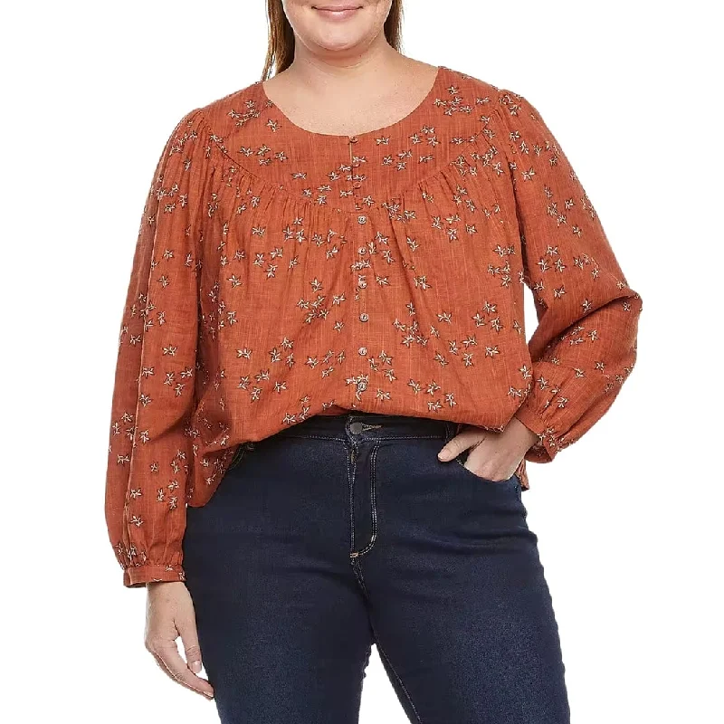 A.N.A - Scoop Neck Long Sleeve Blouse