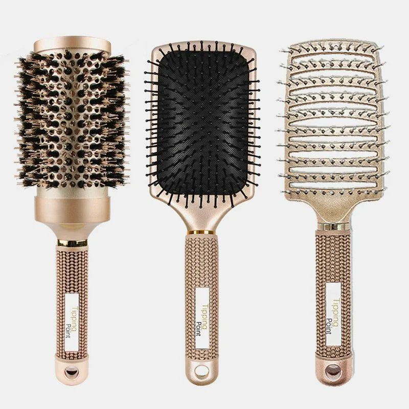 Professional Air Cushion Comb Set Metal Scalp Massager Hairbrush Combs Multifuncional Combing Brush Hair Styling Tool (#1)