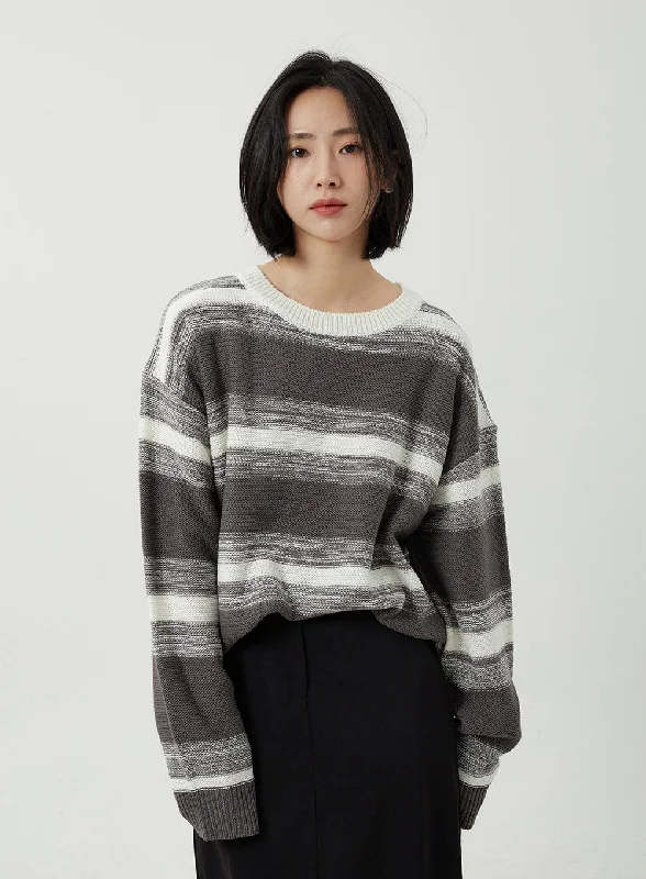 Stripe Oversized Sweater OJ313