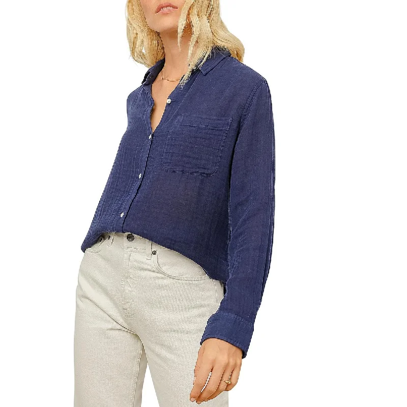 Rails Womens Ellis Collar Long Sleeve Button-Down Top