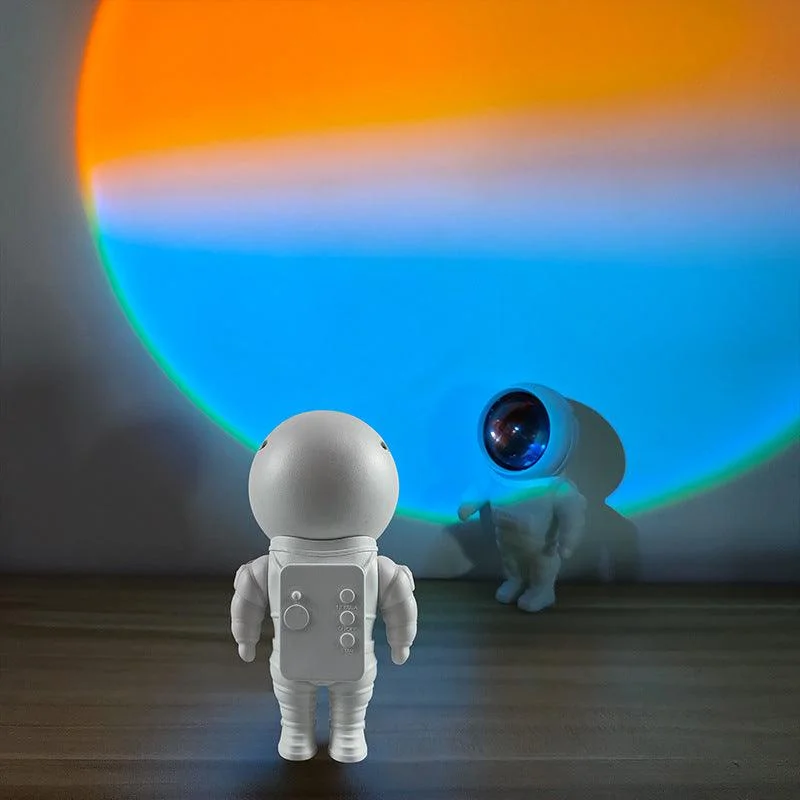 Robot Astronaut Sunset Atmosphere Night Light