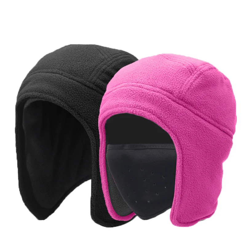 Hat Outdoor Men'S plus Velvet Hat Riding Warmth Thickening Female Ski Ear Protection