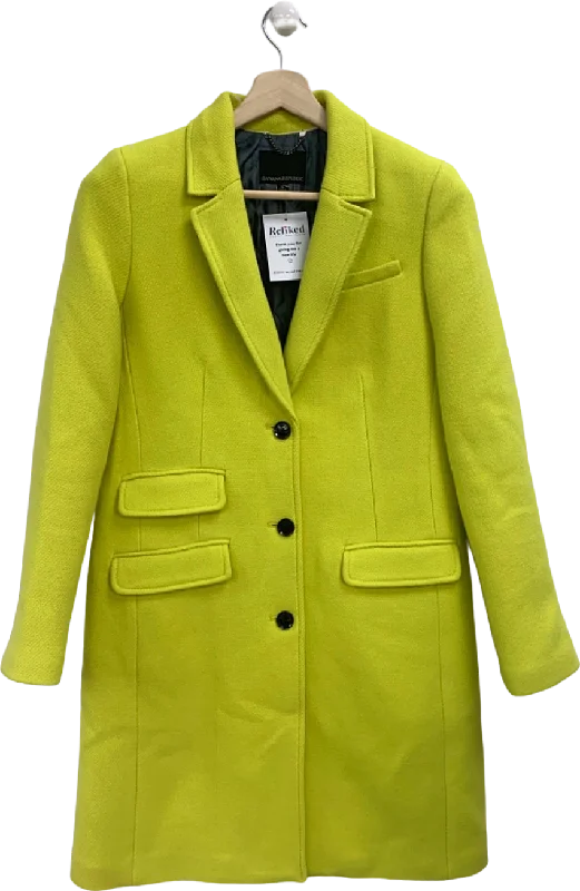 Banana Republic Yellow Wool Blend Coat UK S