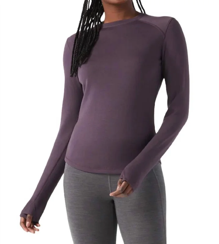 Basis Midweight Merino Crew Top In Huckleberry Jam