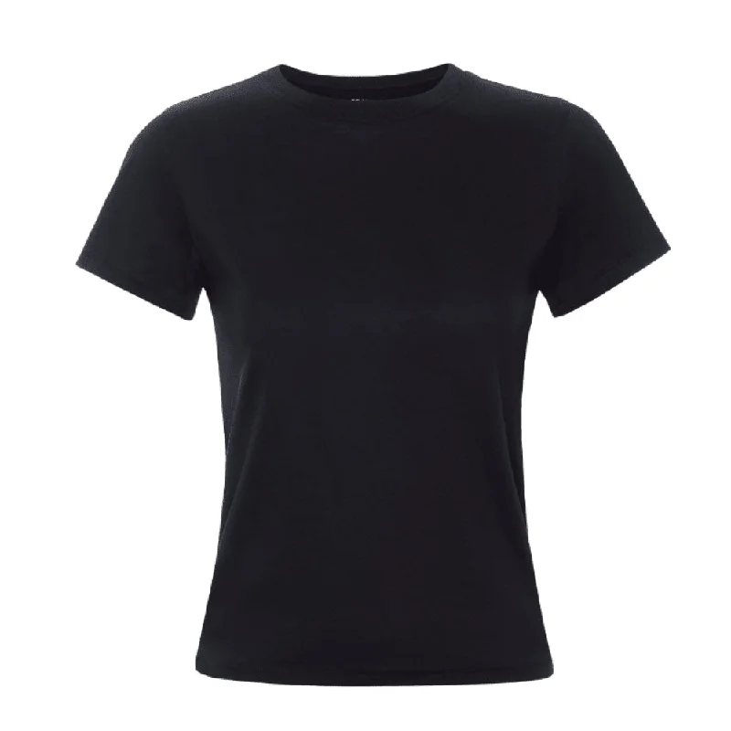 Frame Women's Fitted Crew Tee, Black