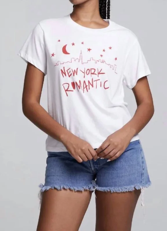 New York Romantic Crew Tee In White