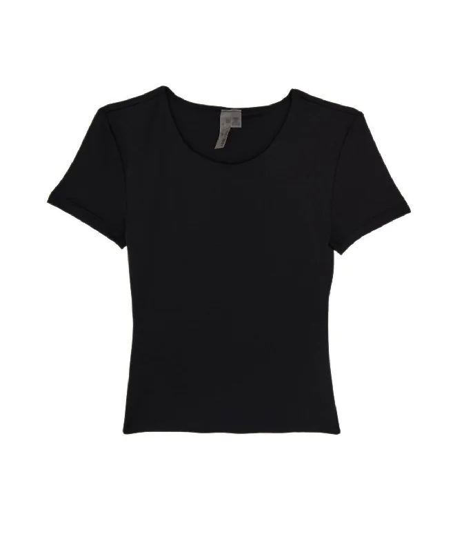 Women Second Skin Roxi Crew Tee In Black