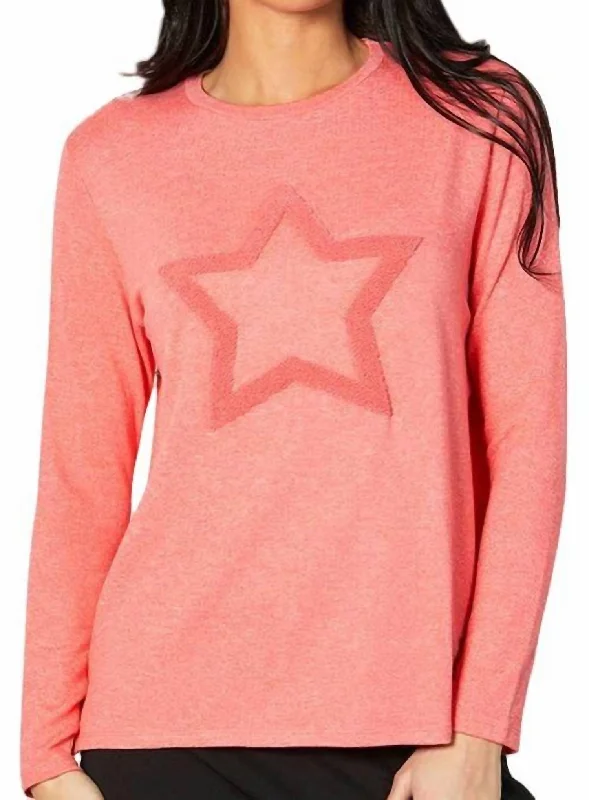 Crew With Star Top In Coral