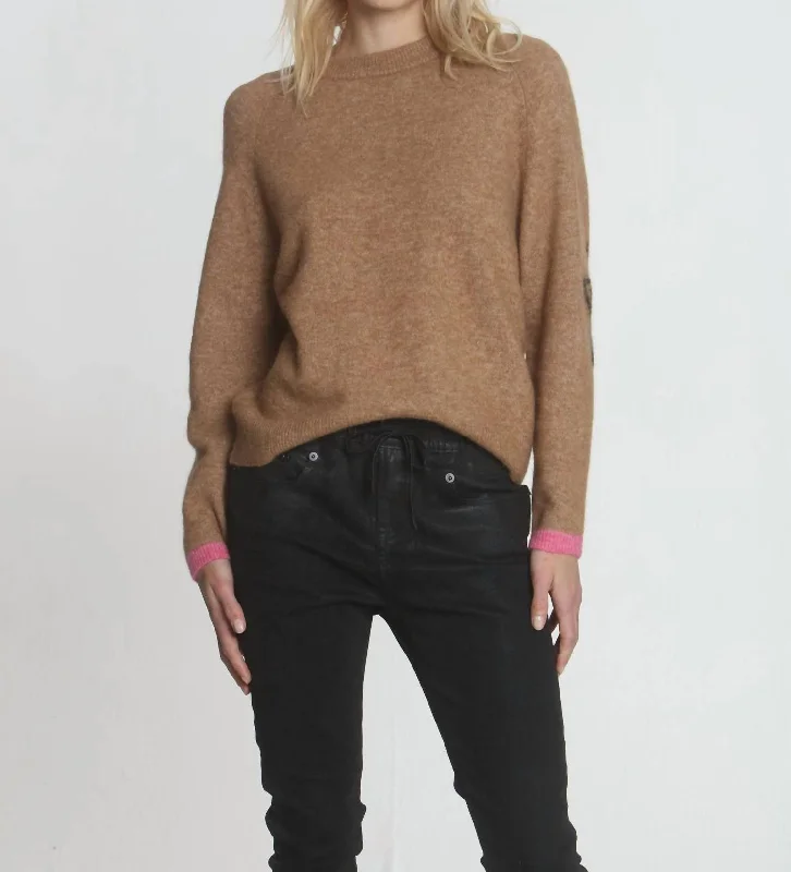 Darling Cozy Crew Top In Ginger