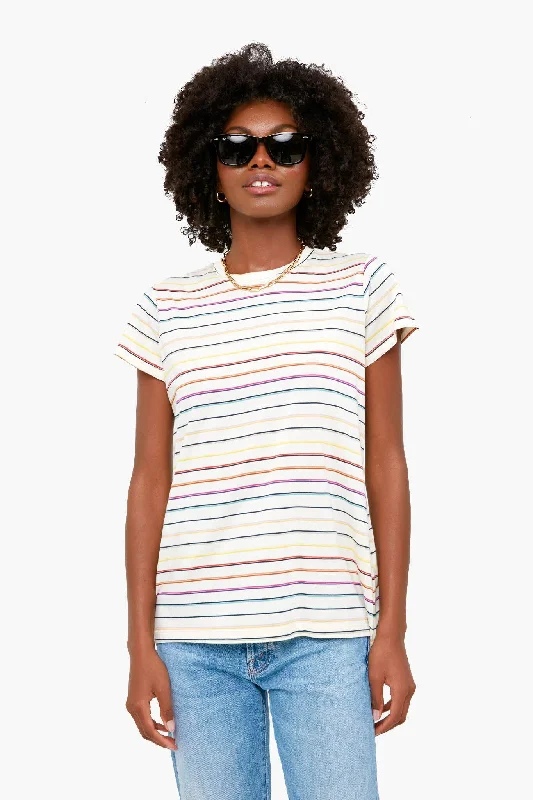 Rainbow Stripe Swing Crew Tee