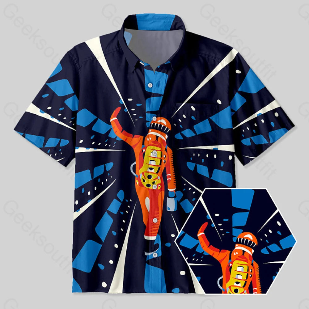 2001: A Space Odyssey Classic Scene Button Up Pocket Shirt