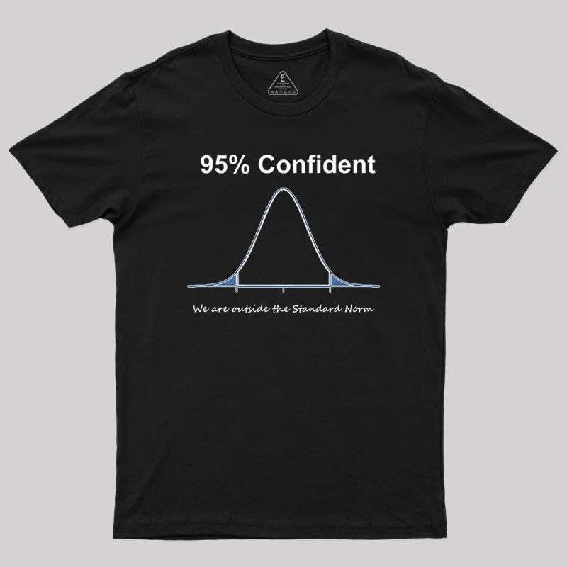 95% Confident Graphic Geek T-Shirt