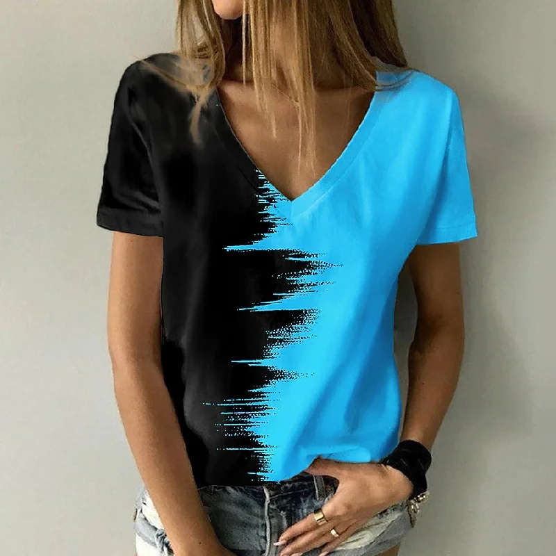 Abstract 3D Printed Painting T Shirt