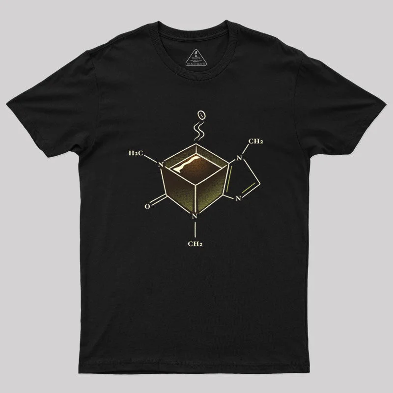 Caffeine Molecule Coffe Mug Science Geek T-Shirt