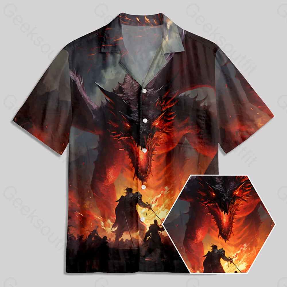 DND Duel Battlefield Button Up Pocket Shirt