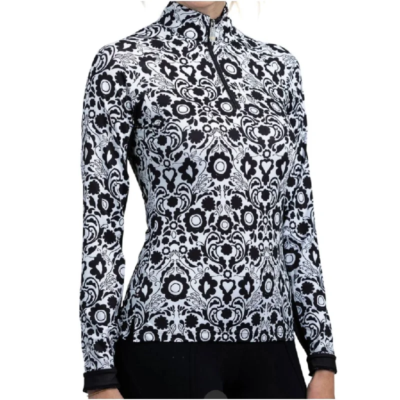 Kastel Denmark Long Sleeve Sunshirt Black-White Floral