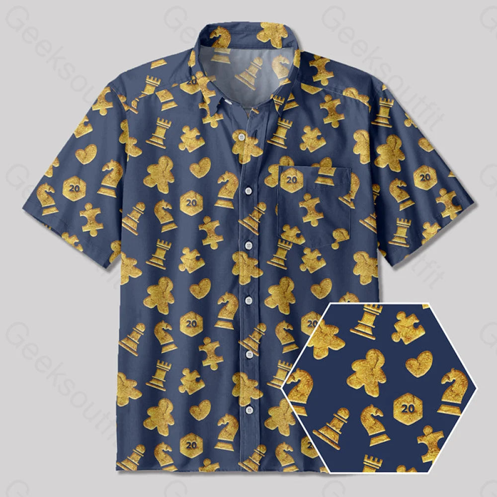 Fried Chicken Board Game Button Up Pocket Shirt