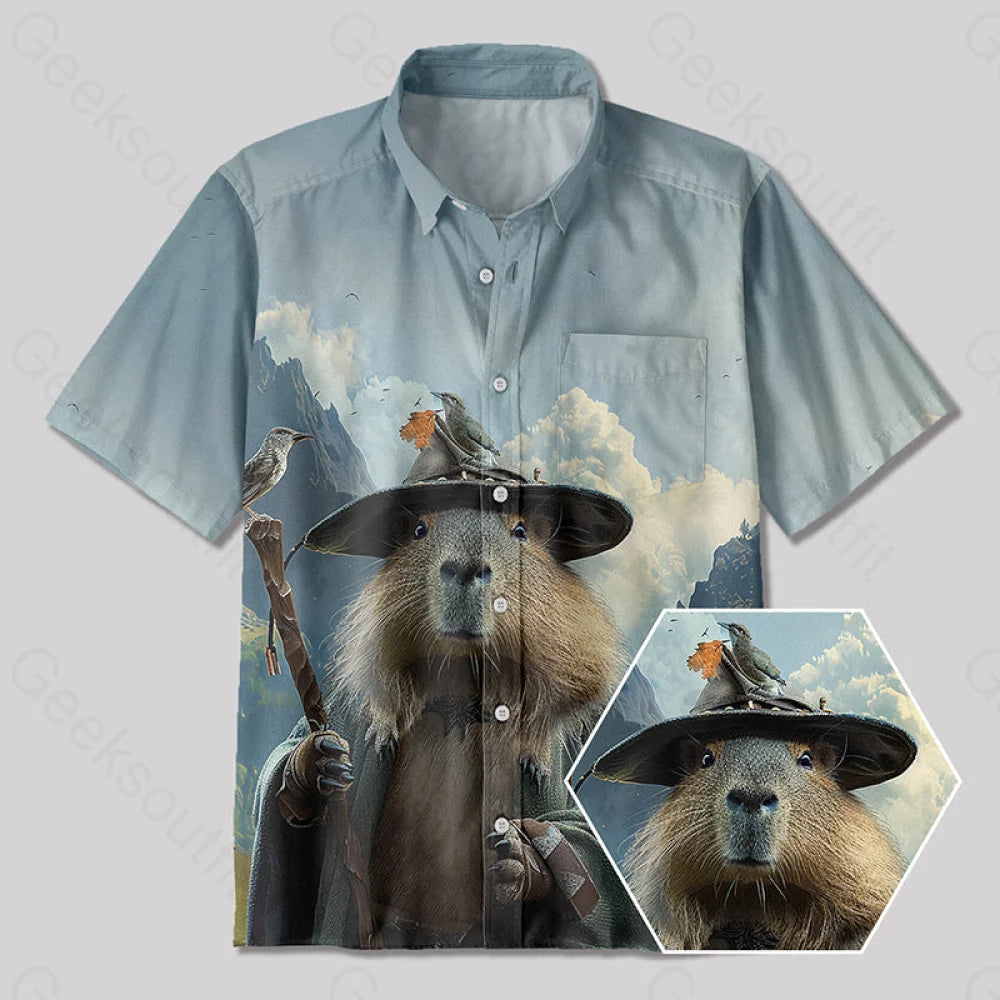 Magic Capibala Button Up Pocket Shirt