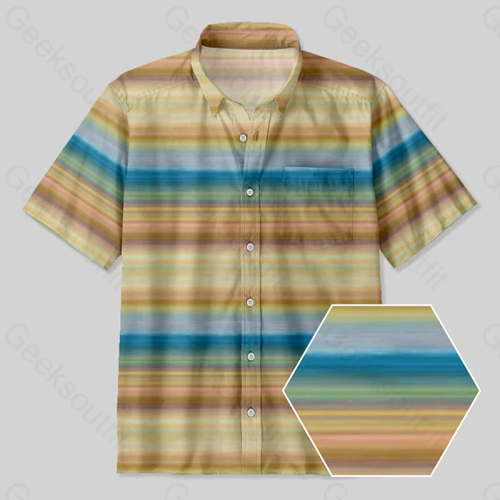 Saturn Space Button Up Pocket Shirt