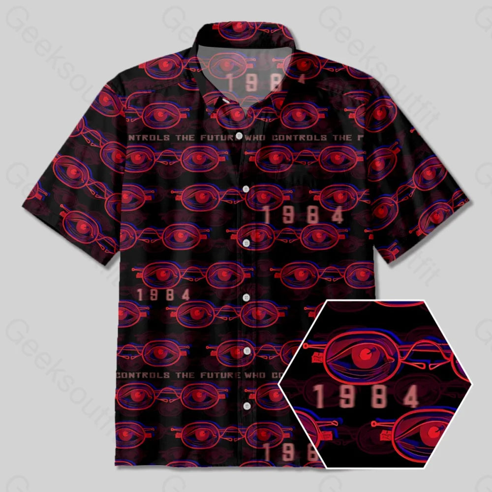 Who Controls The Future1984 Button Up Pocket Shirt