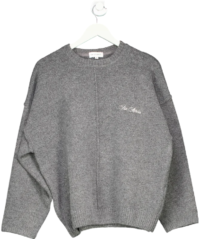 Six Stories Limited Edition Oversized Knit Jumper - Grey UK M