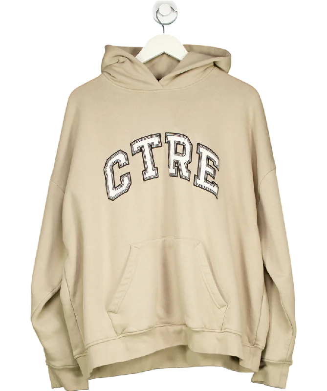 The Couture Club Beige Ctre Oversized Hoodie UK 12