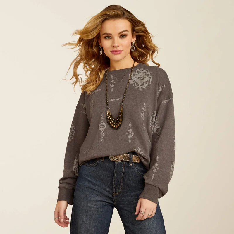 Ariat Women's Outlaw Itzli Print Oversized Sweatshirt 10052414