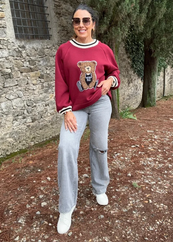 Croia Wine Teddy Bear Sweatshirt