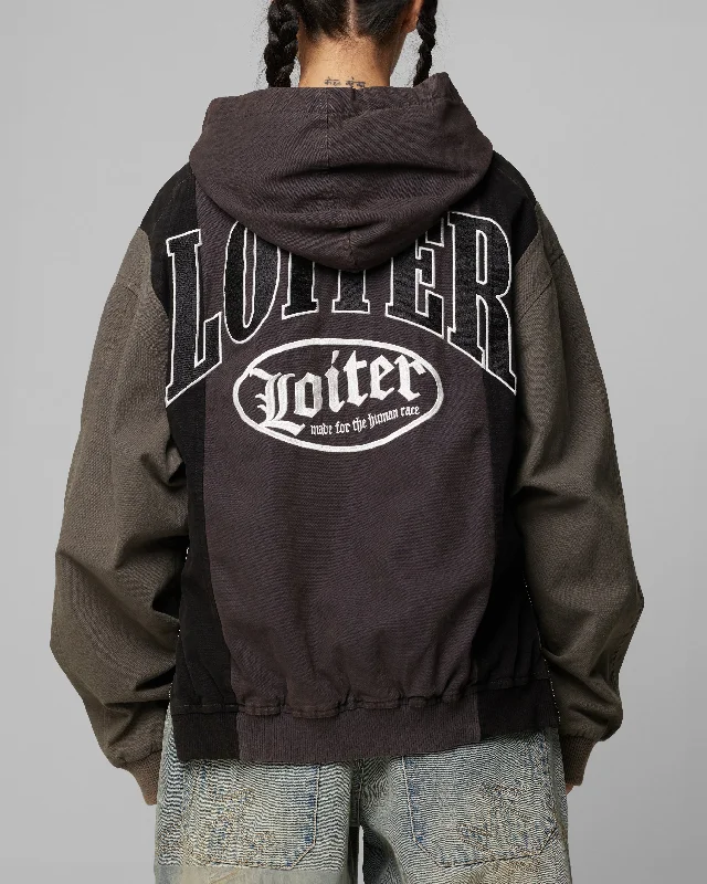 Loiter Splinter Hoodie Black/Charcoal