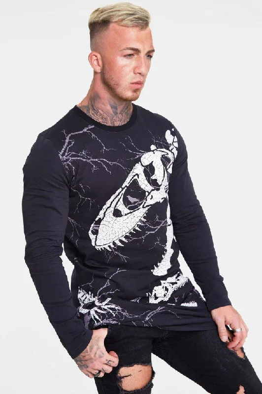 Unisex Dino Bones Long Sleeve Sweatshirt