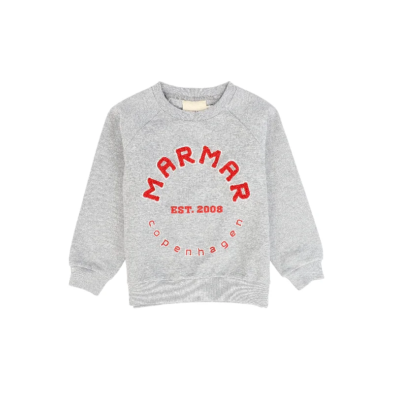 MARMAR COPENHAGEN GREY/RED LOGO SWEATSHIRT [FINAL SALE]