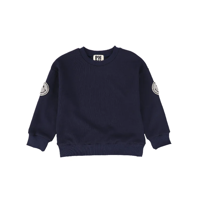 PH PLAY NAVY SMILE PATCH SWEATSHIRT [FINAL SALE]