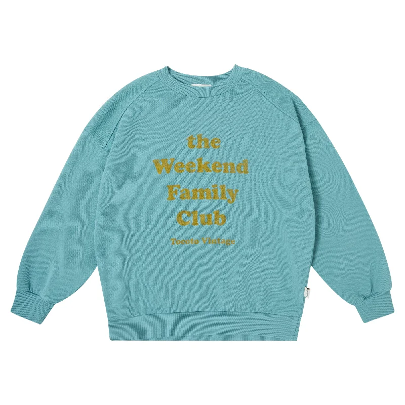 TOCOTO VINTAGE DARK GREEN 'WEEKEND FAMILY CLUB' SWEATSHIRT [FINAL SALE]