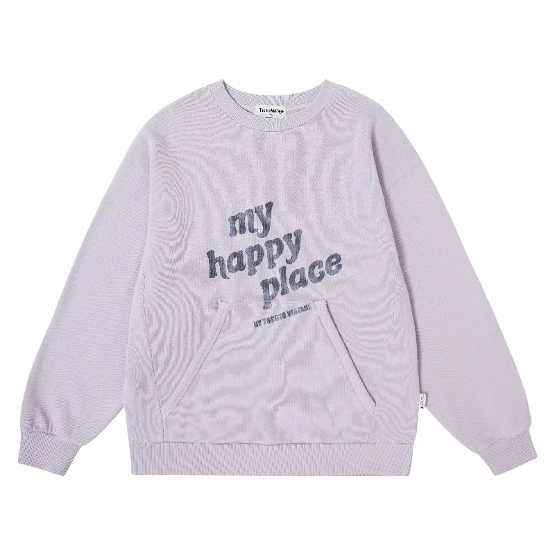 TOCOTO VINTAGE LILAC POCKET SWEATSHIRT [FINAL SALE]