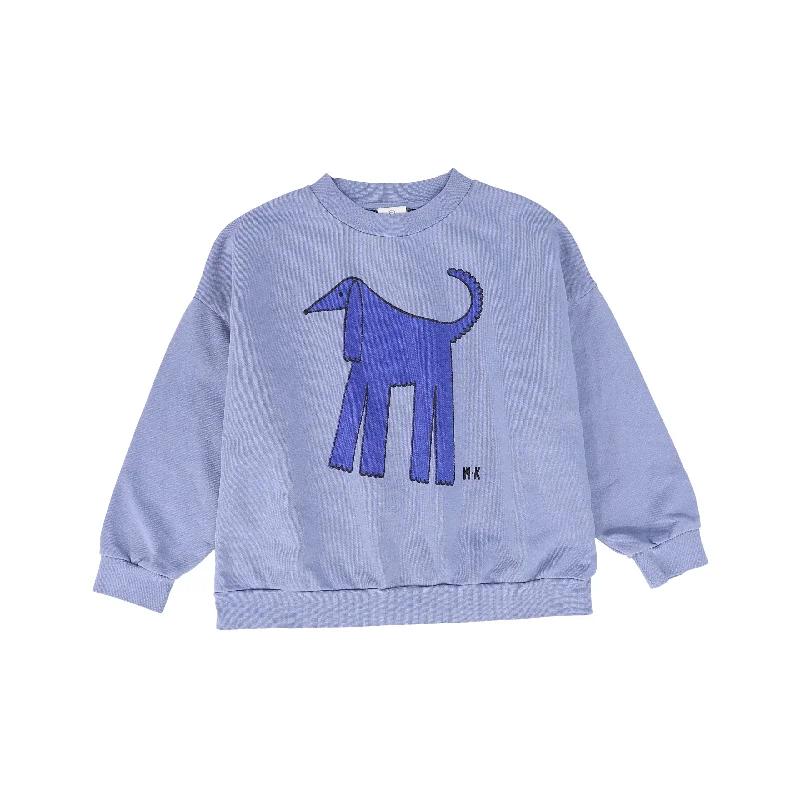 WYNKEN BLUE/GREY ANIMAL PATCH SWEATSHIRT [FINAL SALE]