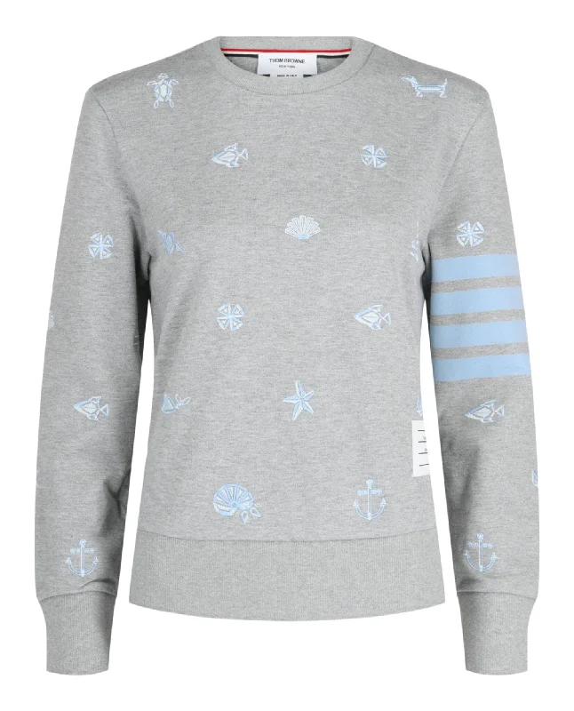 4-Bar Nautical Crewneck Sweatshirt