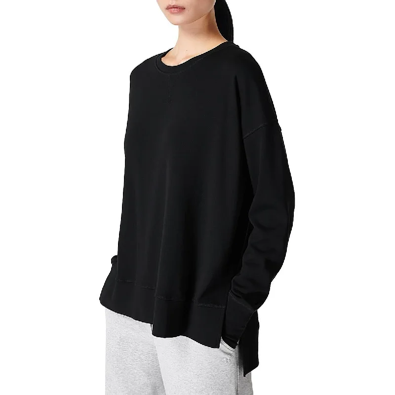 Womens Cotton Blend Crewneck Sweatshirt